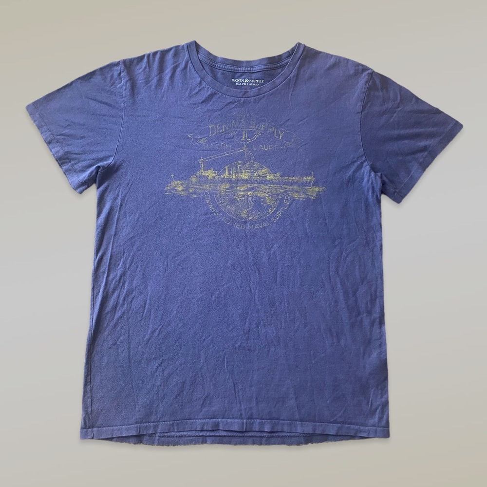 Y2K Ralph Lauren Denim & Supply Single Stitch Short Sleeve US Naval Tee